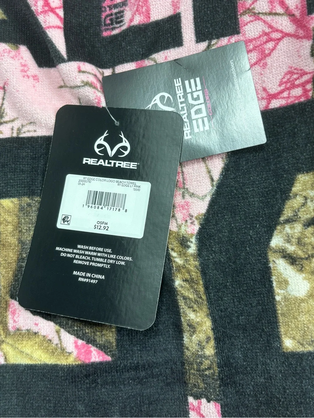 Realtree Pink Camo Beach Towel